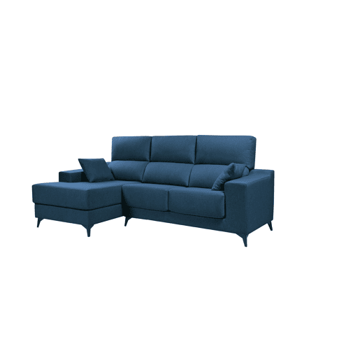 Chaise longue M NOELIA esquerda 4 lugares azul marinho