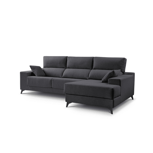 Chaise longue M com arca NOELIA dereita 4 lugares antracite