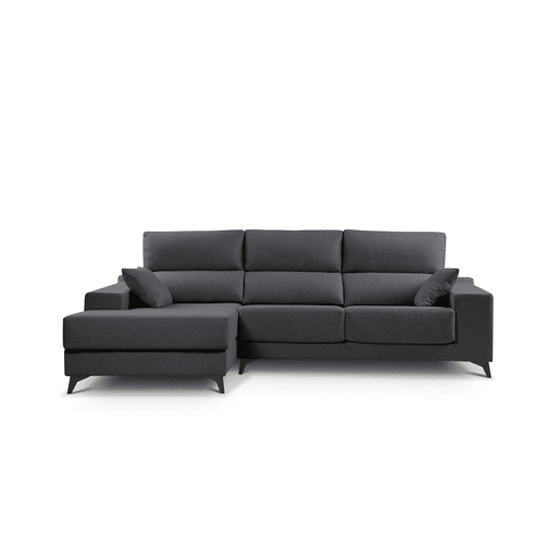 Chaise longue M com arca NOELIA esquerda 4 lugares antracite