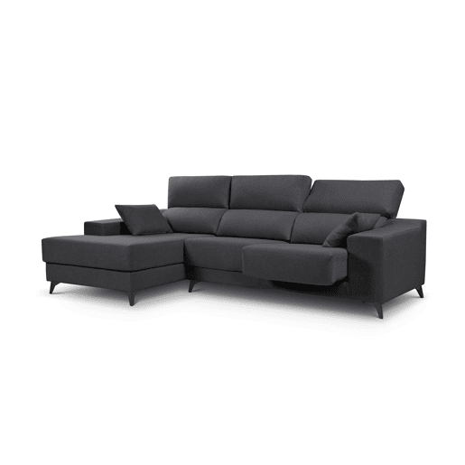 Chaise longue M com arca NOELIA esquerda 4 lugares antracite