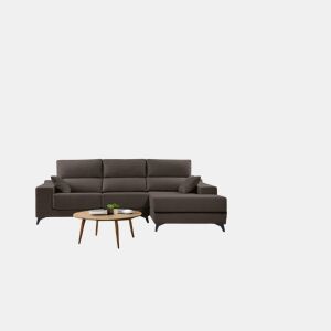 Chaise longue M com arca NOELIA dereita 4 lugares chocolate