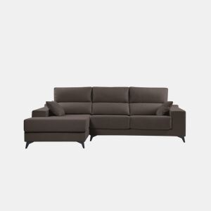 Chaise longue M com arca NOELIA esquerda 4 lugares chocolate