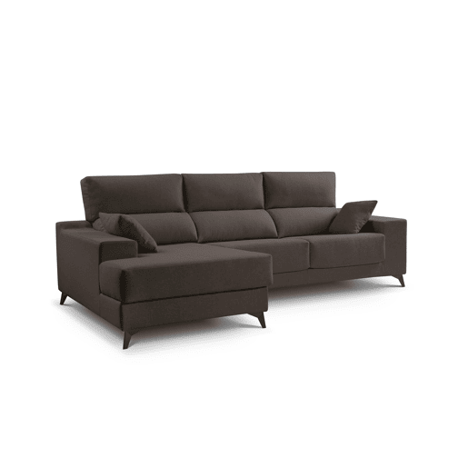Chaise longue M com arca NOELIA esquerda 4 lugares chocolate Chaise longue M com arca NOELIA esquerda 4 lugares chocolate