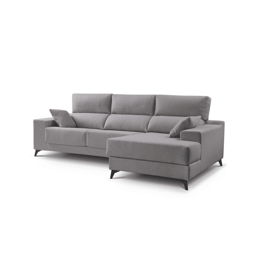 Chaise longue M com arca NOELIA dereita 4 lugares cinza claro