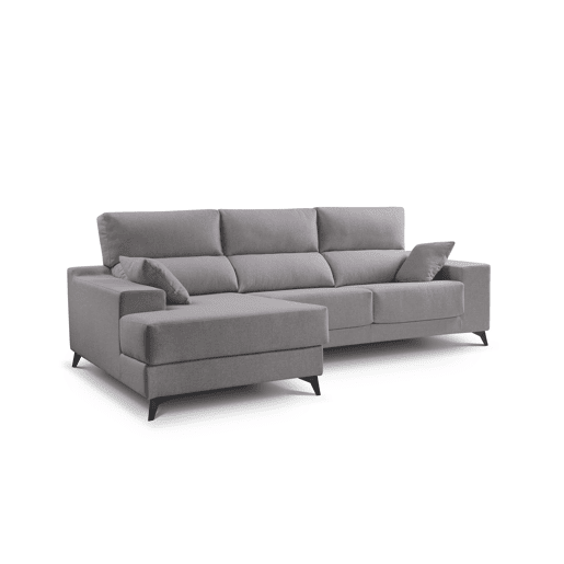 Chaise longue M com arca NOELIA esquerda 4 lugares azul claro Chaise longue M com arca NOELIA esquerda 4 lugares azul claro