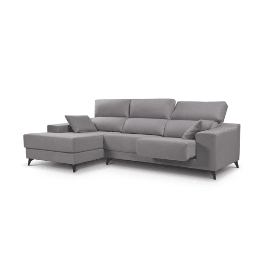 Chaise longue M com arca NOELIA esquerda 4 lugares azul claro Chaise longue M com arca NOELIA esquerda 4 lugares azul claro