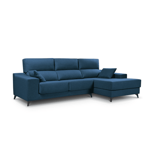 Chaise longue M com arca NOELIA dereita 4 lugares azul marinho
