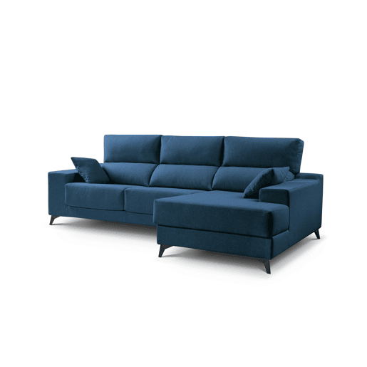 Chaise longue M com arca NOELIA dereita 4 lugares azul marinho