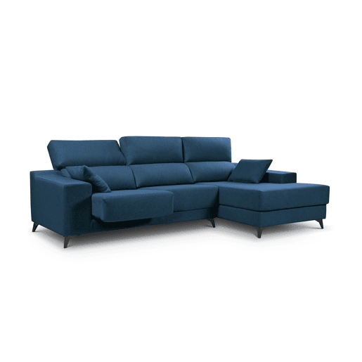 Chaise longue M com arca NOELIA dereita 4 lugares azul marinho
