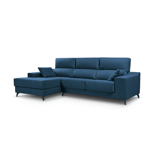 Chaise longue M com arca NOELIA esquerda 4 lugares azul marinho