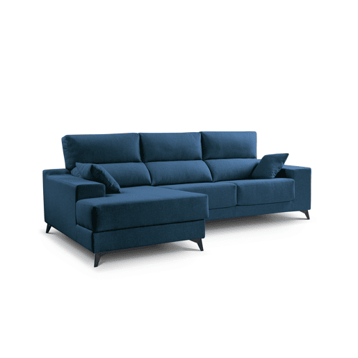 Chaise longue M com arca NOELIA esquerda 4 lugares azul marinho
