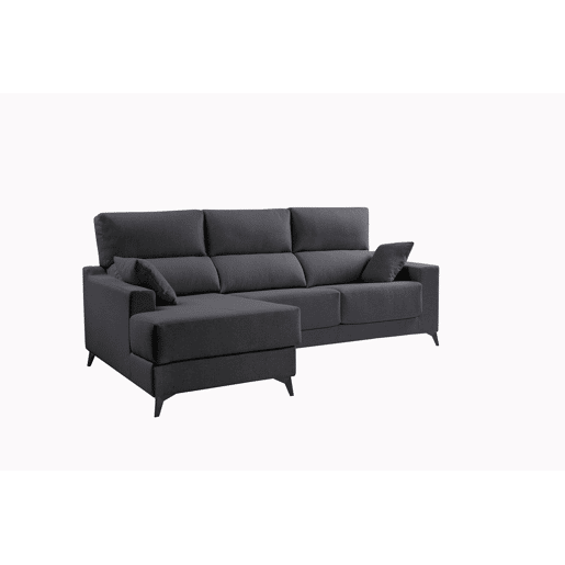 Chaise longue S NOELIA esquerda 3 lugares antracite