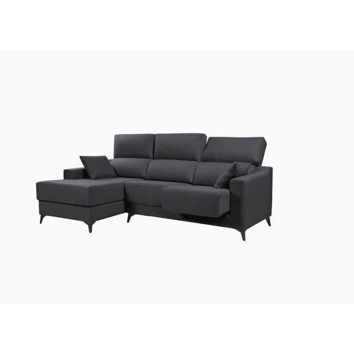 Chaise longue S NOELIA esquerda 3 lugares antracite