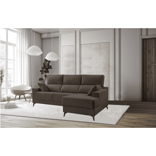 Chaise longue S NOELIA dereita 3 lugares chocolate