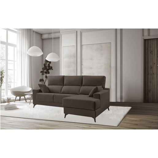 Chaise longue S NOELIA dereita 3 lugares chocolate