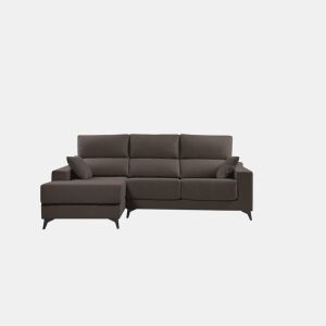 Chaise longue S NOELIA esquerda 3 lugares chocolate