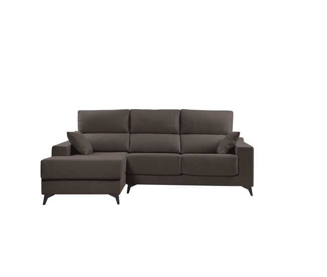 Chaise longue s noelia izquierda 3 plazas chocolate