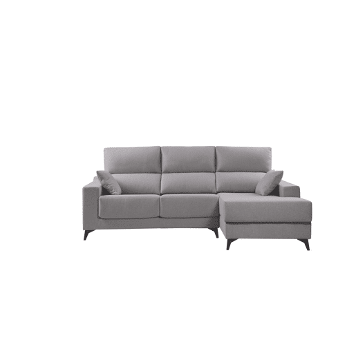 Chaise longue S NOELIA dereita 3 lugares cinza claro