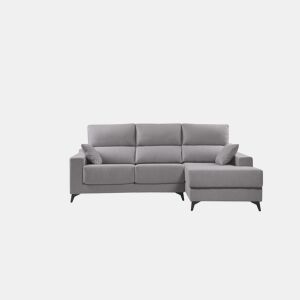 Chaise longue S NOELIA dereita 3 lugares cinza claro
