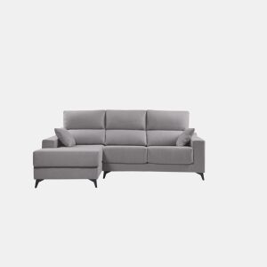 Chaise longue S NOELIA esquerda 3 lugares cinza claro
