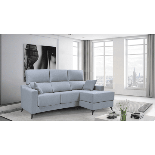 Chaise longue S NOELIA dereita 3 lugares azul claro