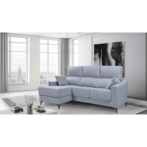 Chaise longue S NOELIA esquerda 3 lugares azul claro