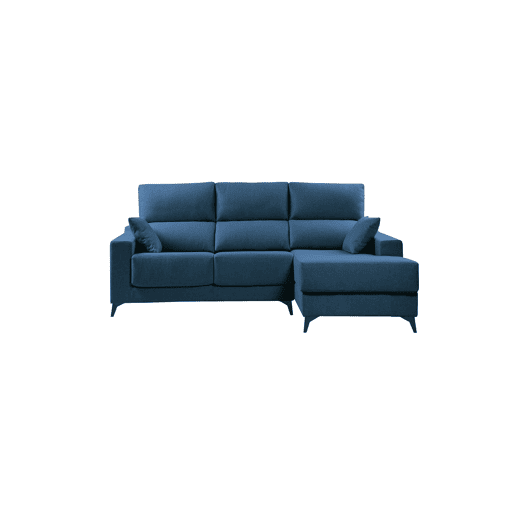 Chaise longue S NOELIA dereita 3 lugares azul marinho