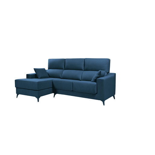 Chaise longue S NOELIA esquerda 3 lugares azul marinho