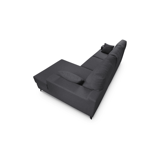 Chaise longue S com arca NOELIA dereita 3 lugares antracite