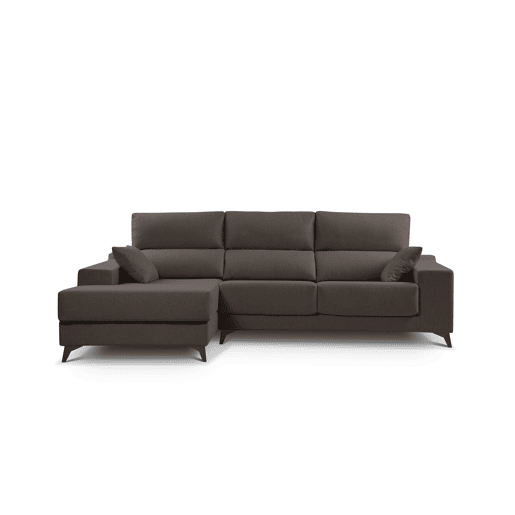 Chaise longue S com arca NOELIA esquerda 3 lugares chocolate Chaise longue S com arca NOELIA esquerda 3 lugares chocolate