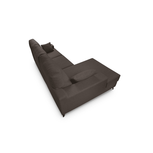 Chaise longue S com arca NOELIA esquerda 3 lugares chocolate Chaise longue S com arca NOELIA esquerda 3 lugares chocolate