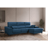 Chaise longue S com arca NOELIA dereita 3 lugares azul marinho