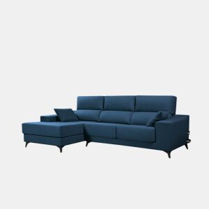 Chaise longue S com arca NOELIA esquerda 3 lugares azul marinho