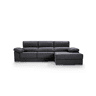 Chaise longue XL com arca NOEMI dereita 4 lugares antracite