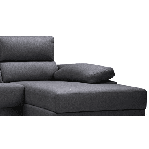 Chaise longue XL com arca NOEMI dereita 4 lugares antracite