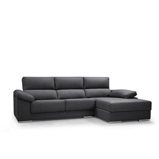 Chaise longue XL com arca NOEMI dereita 4 lugares antracite
