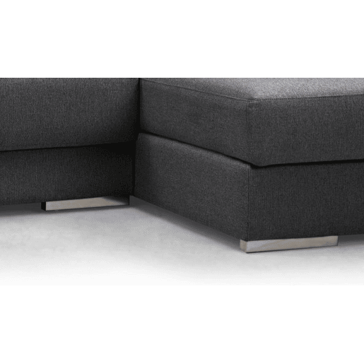 Chaise longue XL com arca NOEMI dereita 4 lugares antracite