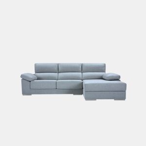Chaise longue XL com arca NOEMI dereita 4 lugares azul claro