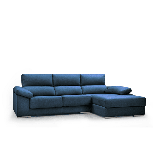 Chaise longue XL com arca NOEMI dereita 4 lugares azul marinho