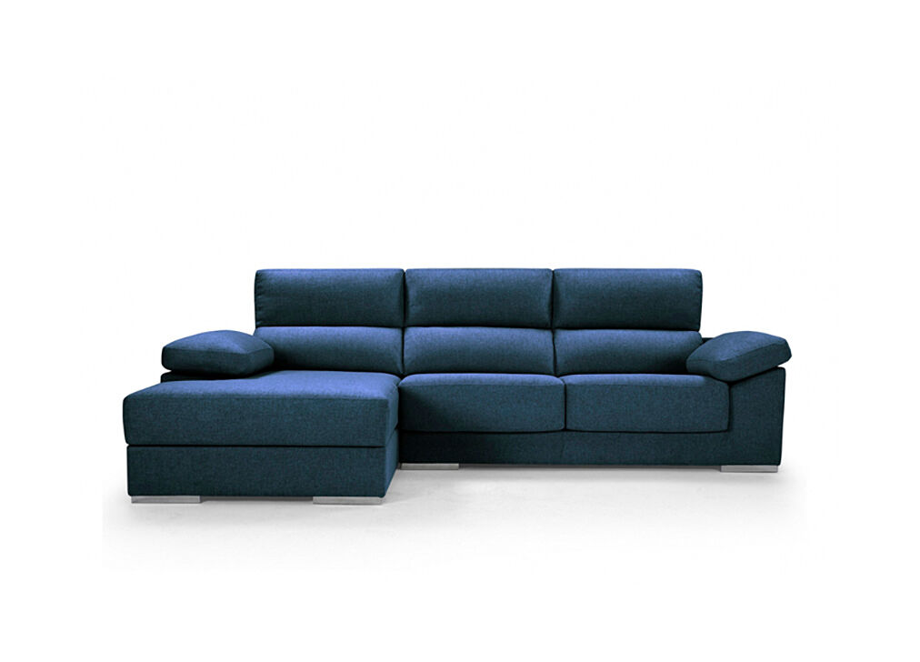 Chaise longue XL con arcón NOEMI Azul Marino
