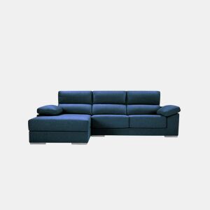 Chaise longue XL com arca NOEMI esquerda 4 lugares azul marinho
