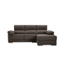 Chaise longue M NOEMI dereita 4 lugares chocolate