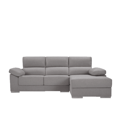 Chaise longue M NOEMI dereita 4 lugares cinza claro