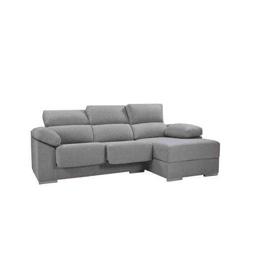 Chaise longue M NOEMI dereita 4 lugares cinza claro