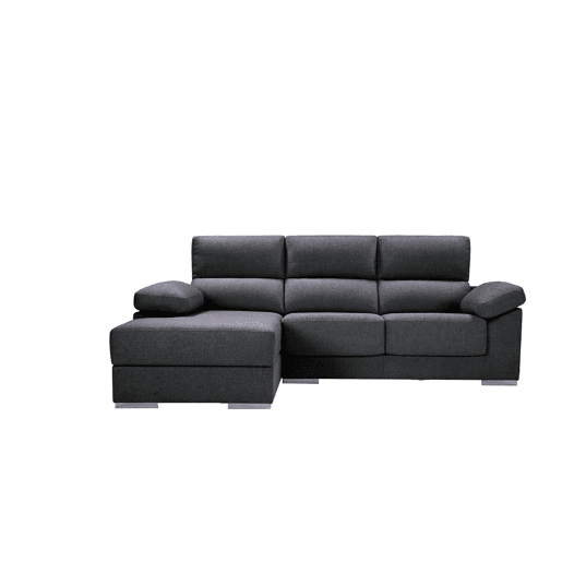 Chaise longue M com arca NOEMI esquerda 4 lugares antracite