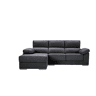 Chaise longue M com arca NOEMI esquerda 4 lugares antracite