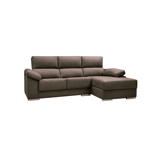 Chaise longue M com arca NOEMI dereita 4 lugares chocolate