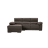 Chaise longue M com arca NOEMI esquerda 4 lugares chocolate
