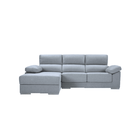 Chaise longue M com arca NOEMI esquerda 4 lugares azul claro Chaise longue M com arca NOEMI esquerda 4 lugares azul claro