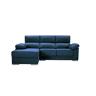Chaise longue M com arca NOEMI esquerda 4 lugares azul marinho